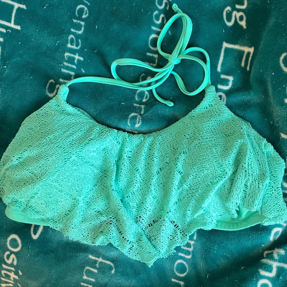 Seafoam green bathing suit top